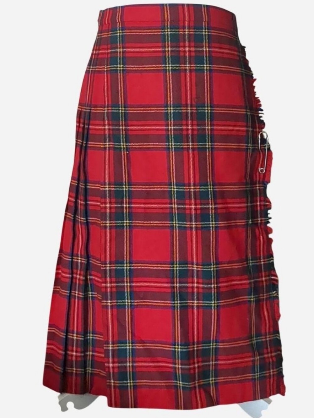 VINTAGE Deans of Scotland Wool Tartan Kilt Wrap Skirt size 12
